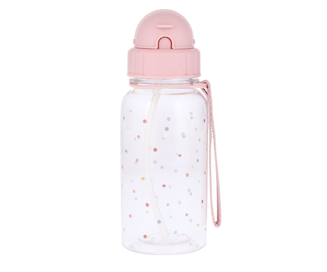 Botella de agua pink dots